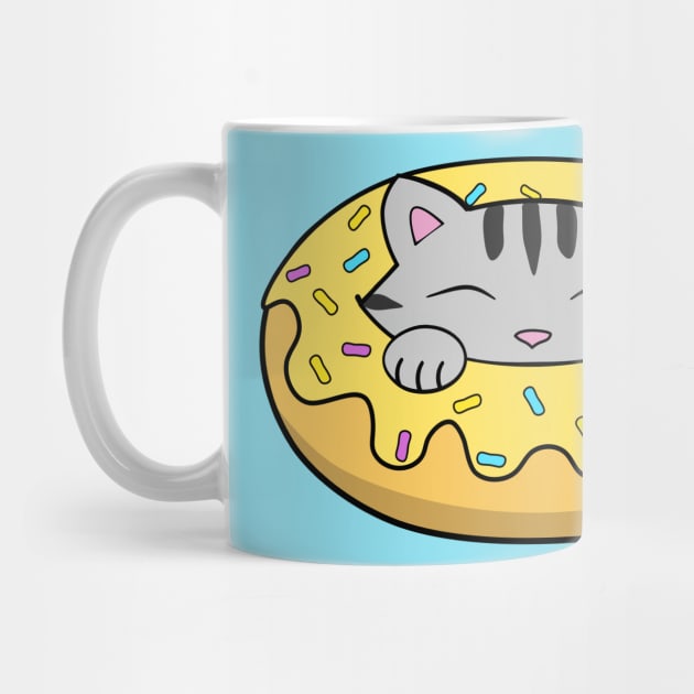 Kawaii yellow doughnut cat by Purrfect